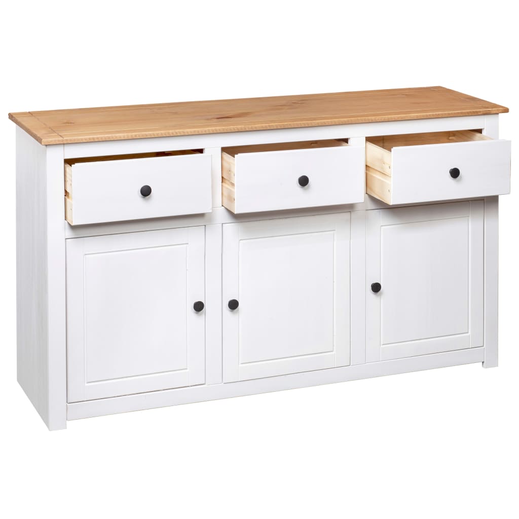 Komoda od borovine bijela 135 x 40 x 80 cm asortiman Panama
