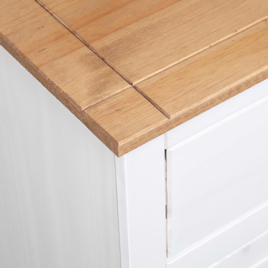 Komoda od borovine bijela 135 x 40 x 80 cm asortiman Panama