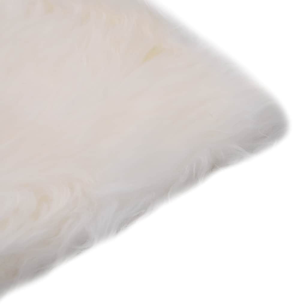 Jastučići za stolice 2 kom bijeli 40 x 40 cm prava ovčja koža