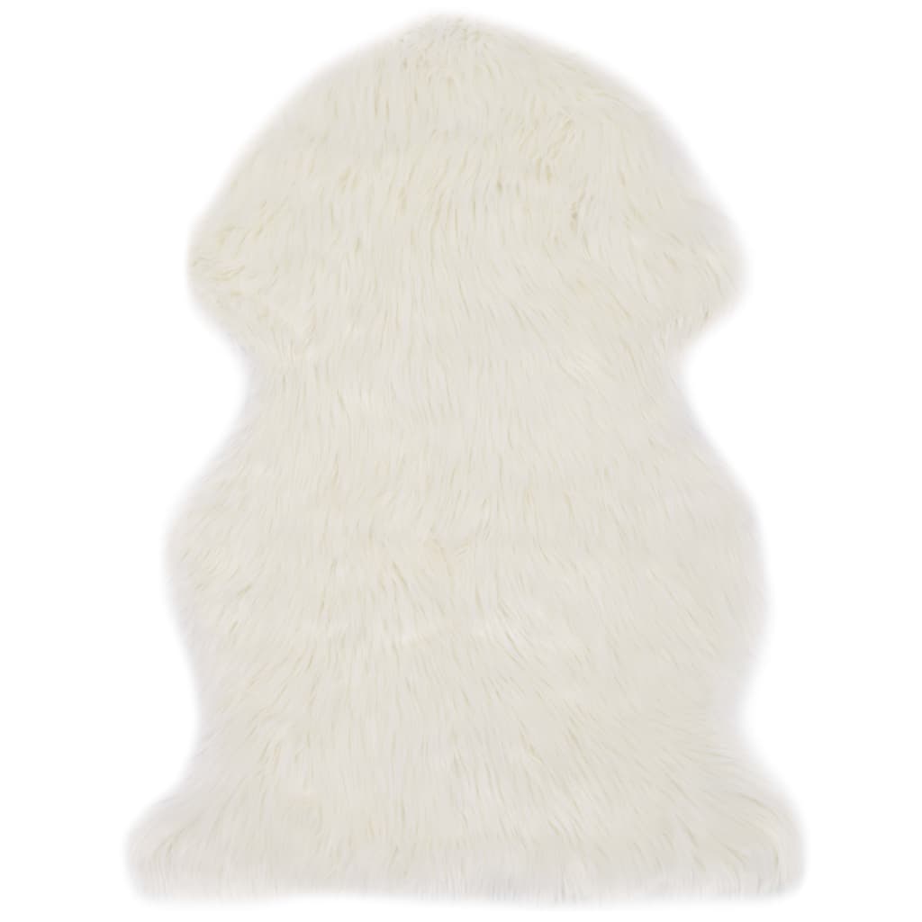 Tepih od umjetne ovčje kože 60 x 90 cm bijeli