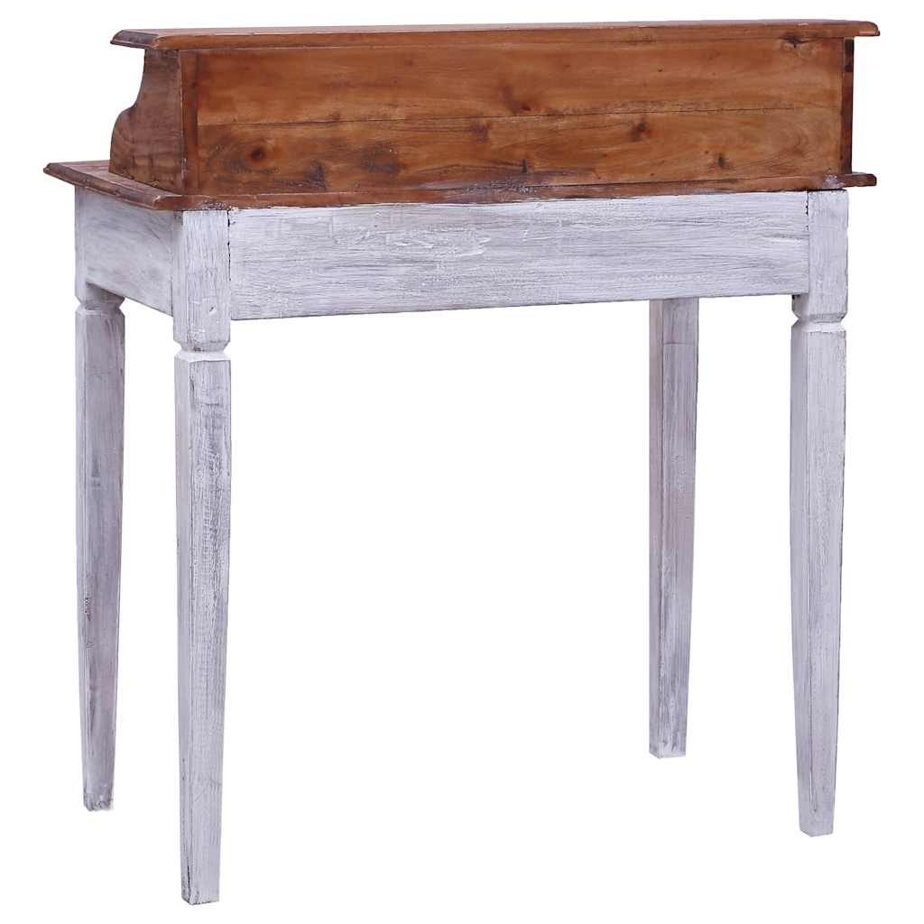Pisaći stol s ladicama 90 x 50 x 101 cm masivno drvo mahagonija Smeđa
