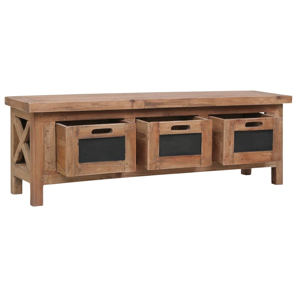 TV ormarić s 3 ladice 120x30x40 cm od masivnog drva mahagonija