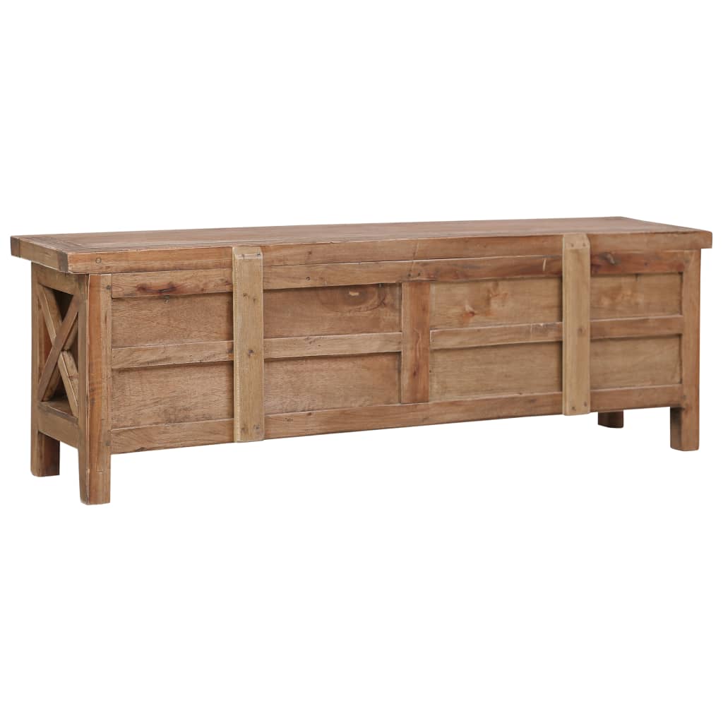 TV ormarić s 3 ladice 120x30x40 cm od masivnog drva mahagonija