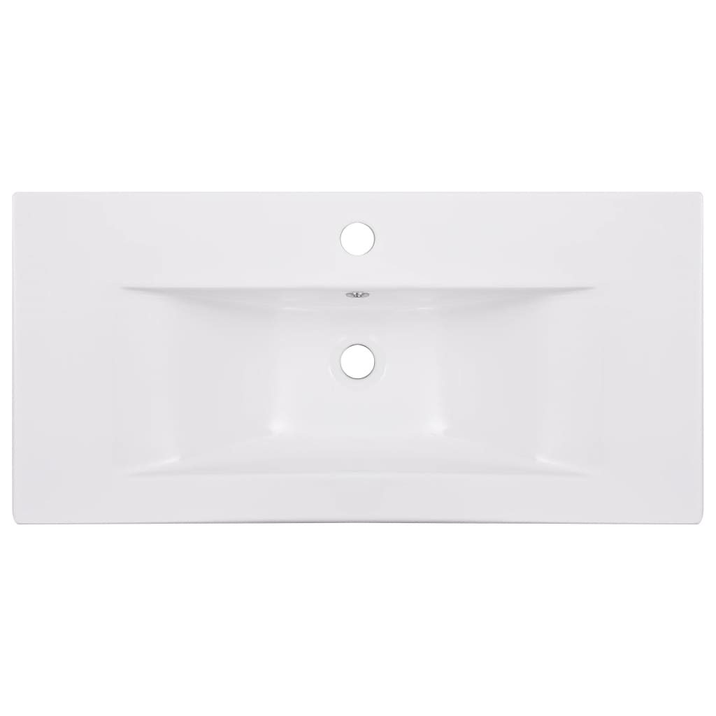 Ugradbeni umivaonik 81 x 39,5 x 18,5 cm keramički bijeli