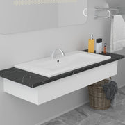 Ugradbeni umivaonik 91 x 39,5 x 18,5 cm keramički bijeli
