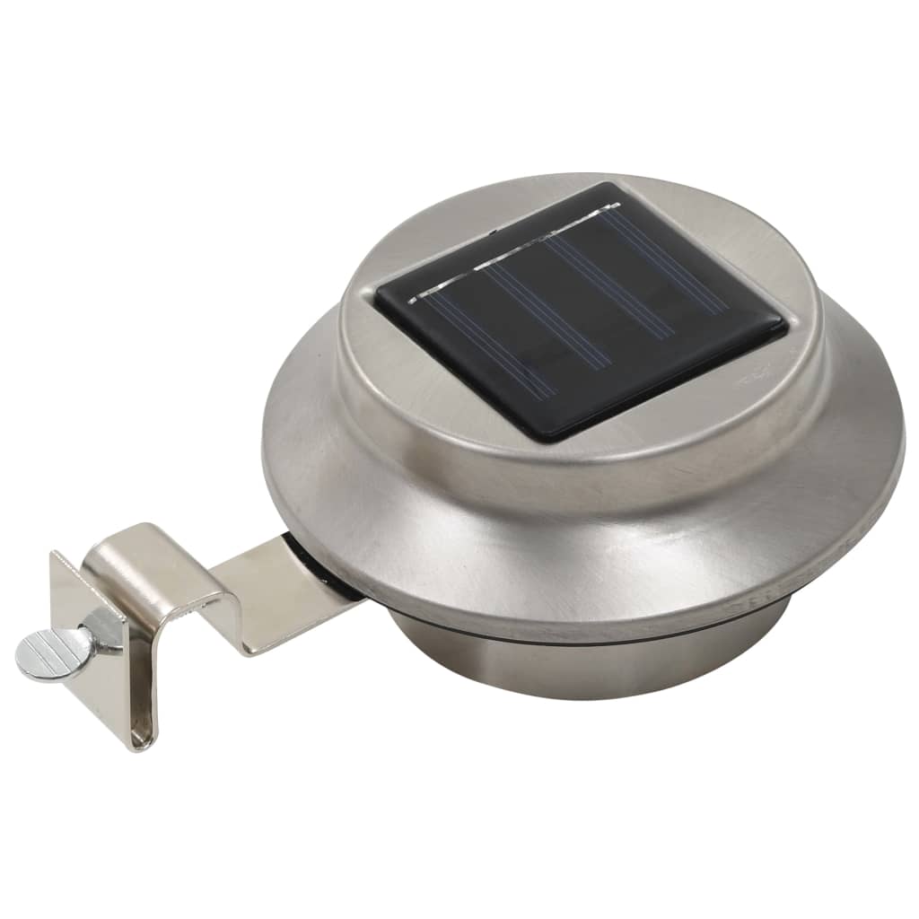 Vanjske solarne svjetiljke 12 kom LED okrugle 12 cm bijele