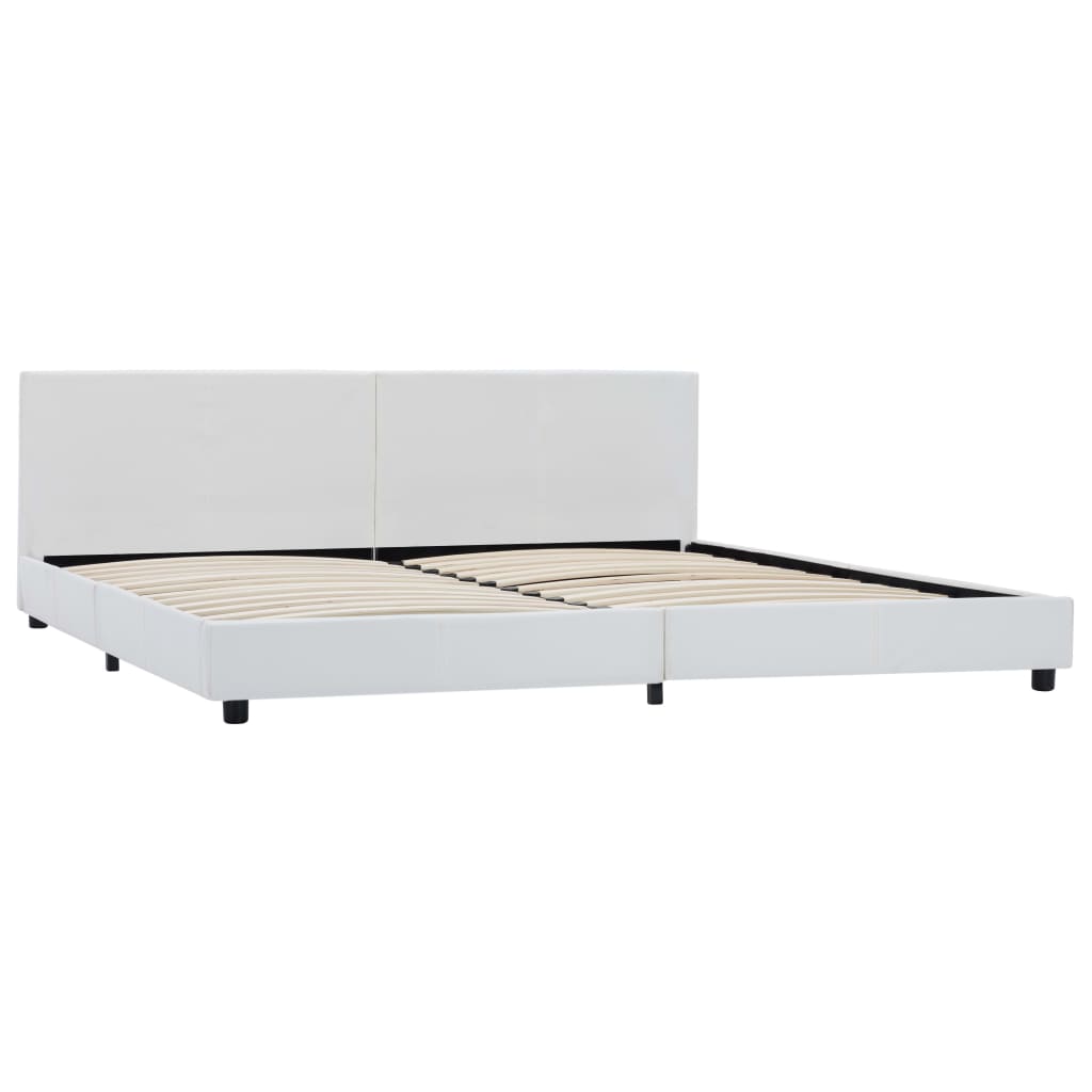 Okvir za krevet od umjetne kože bijeli 180 x 200 cm