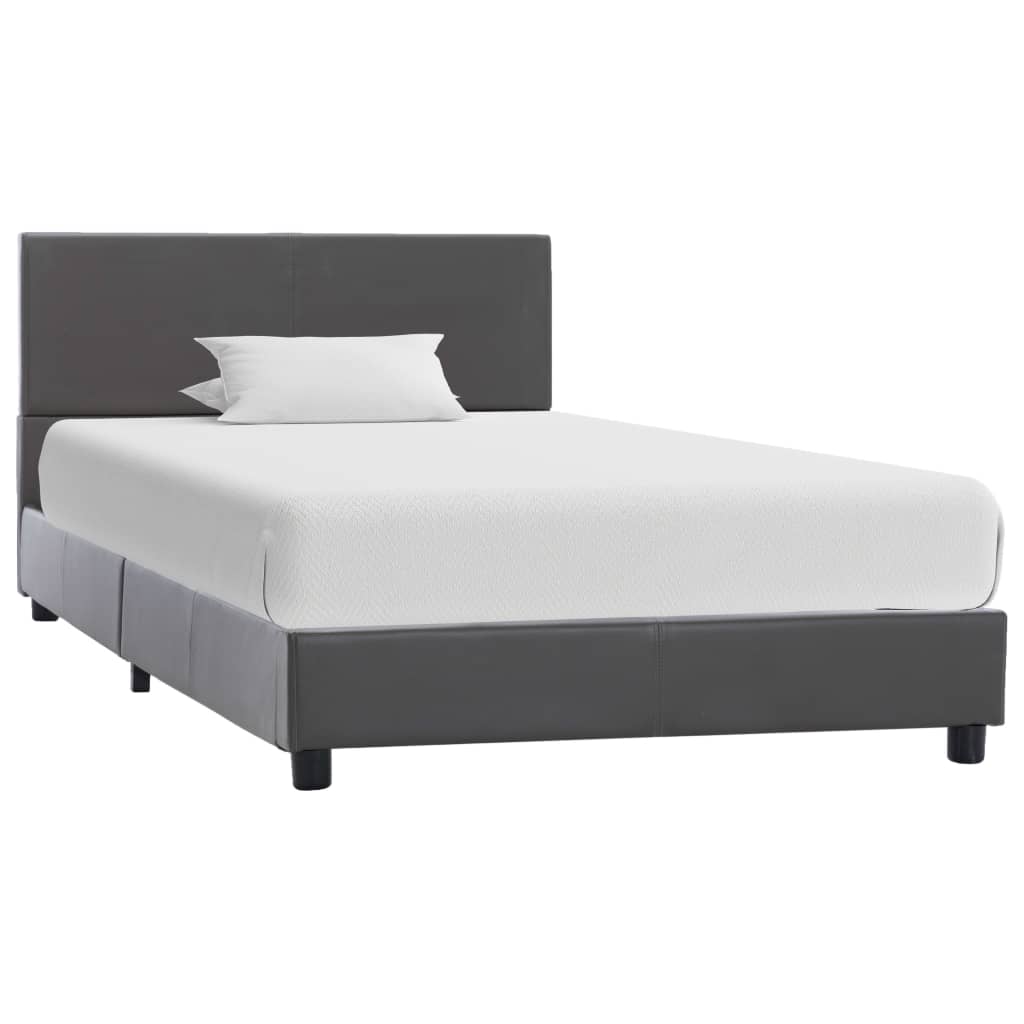 Okvir za krevet od umjetne kože sivi 90 x 200 cm
