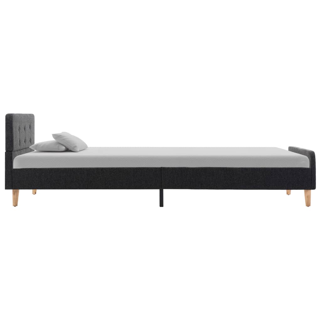 Okvir za krevet od jute tamnosivi 90 x 200 cm