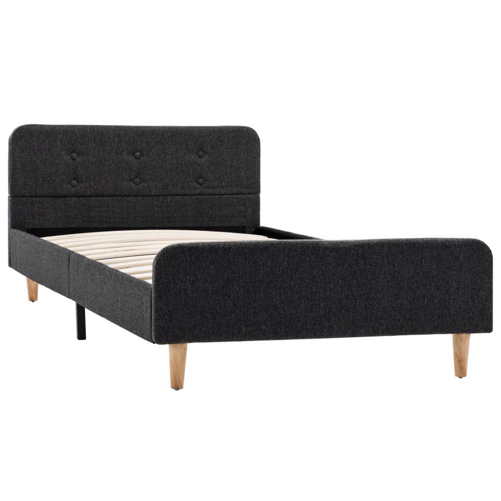 Okvir za krevet od jute tamnosivi 90 x 200 cm