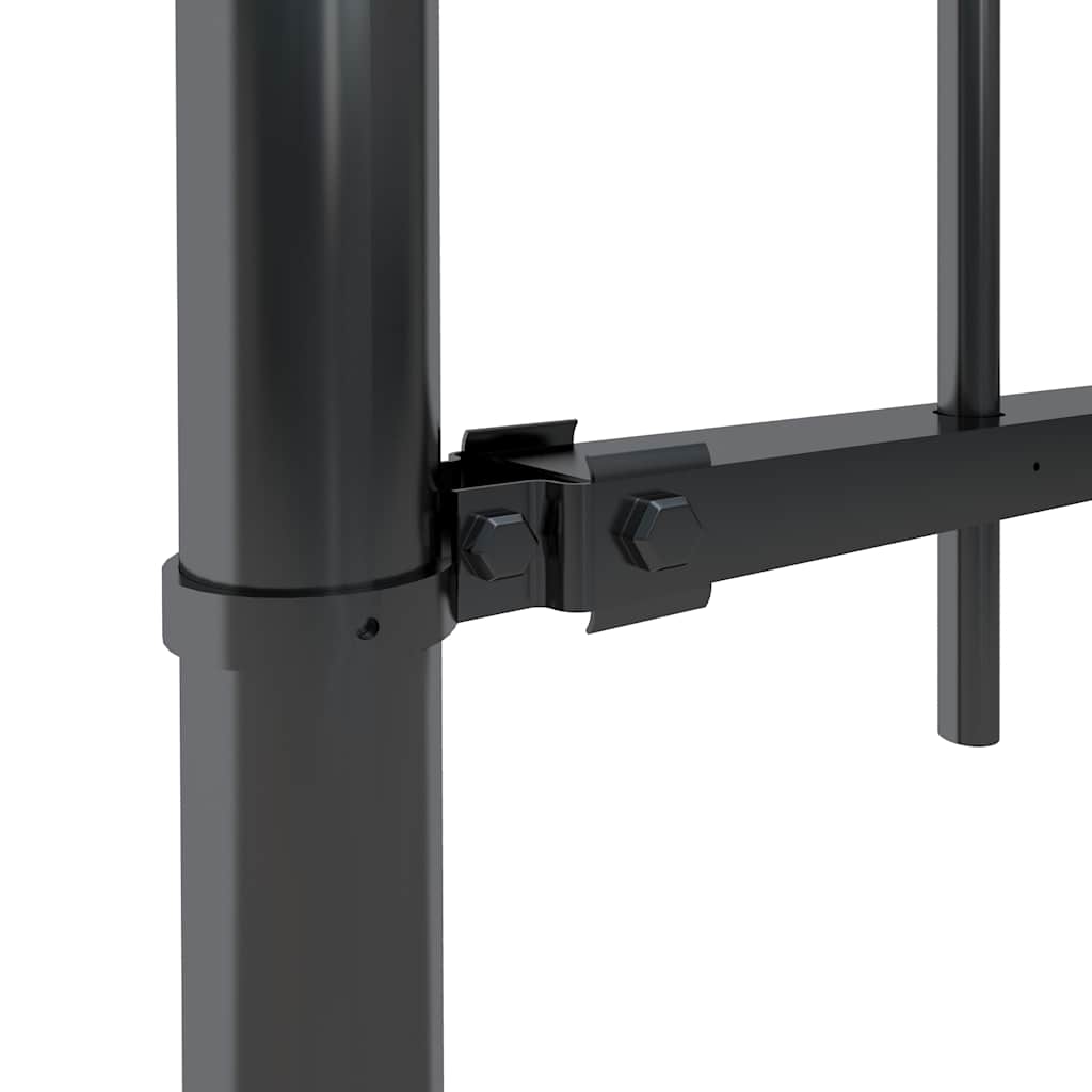 Vrtna ograda s vrhom koplja Čelik 1426x120 cm Crna