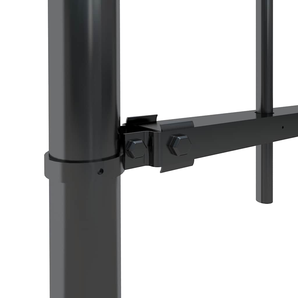 Vrtna ograda s vrhom koplja Čelik 1603,5x150 cm Crna