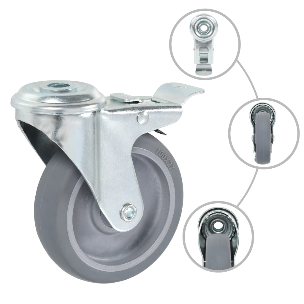 Okretni kotačići s otvorom za vijke 32 kom 100 mm