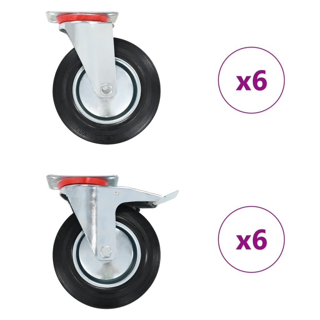 Okretni kotačići 12 kom 200 mm