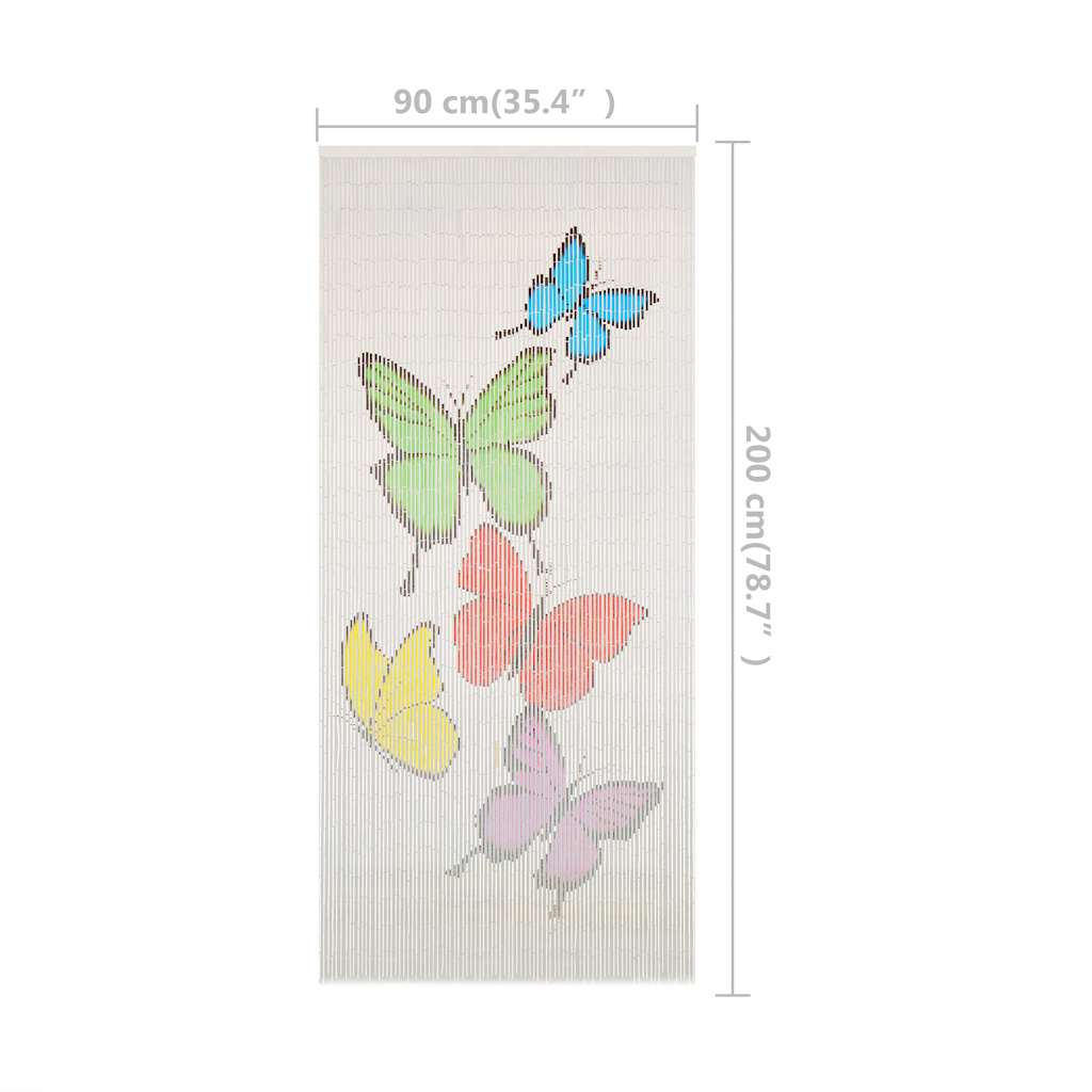 Zavjesa za vrata protiv insekata od bambusa 90 x 200 cm