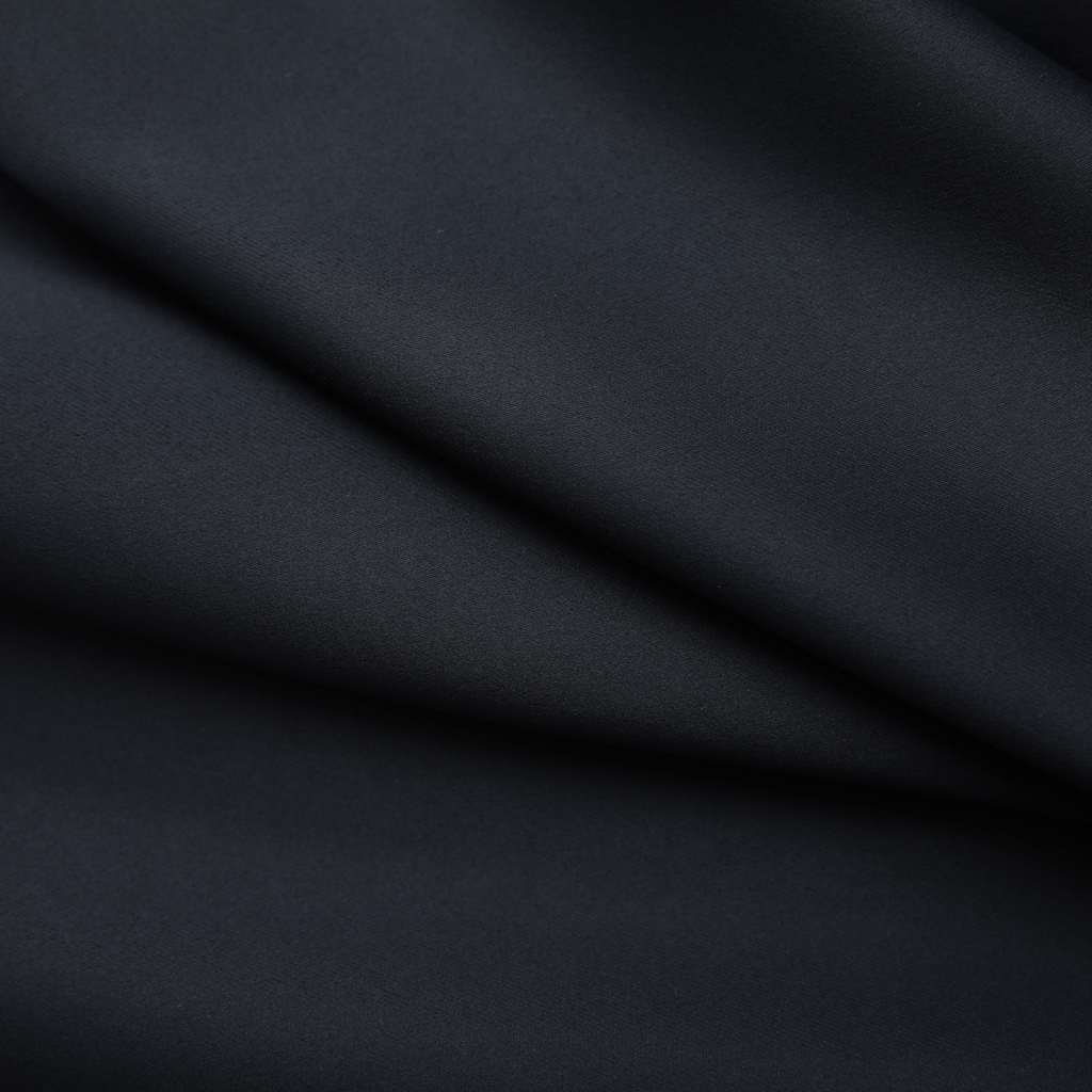 Zavjese za zamračivanje s kukama 2 kom crne 140 x 175 cm