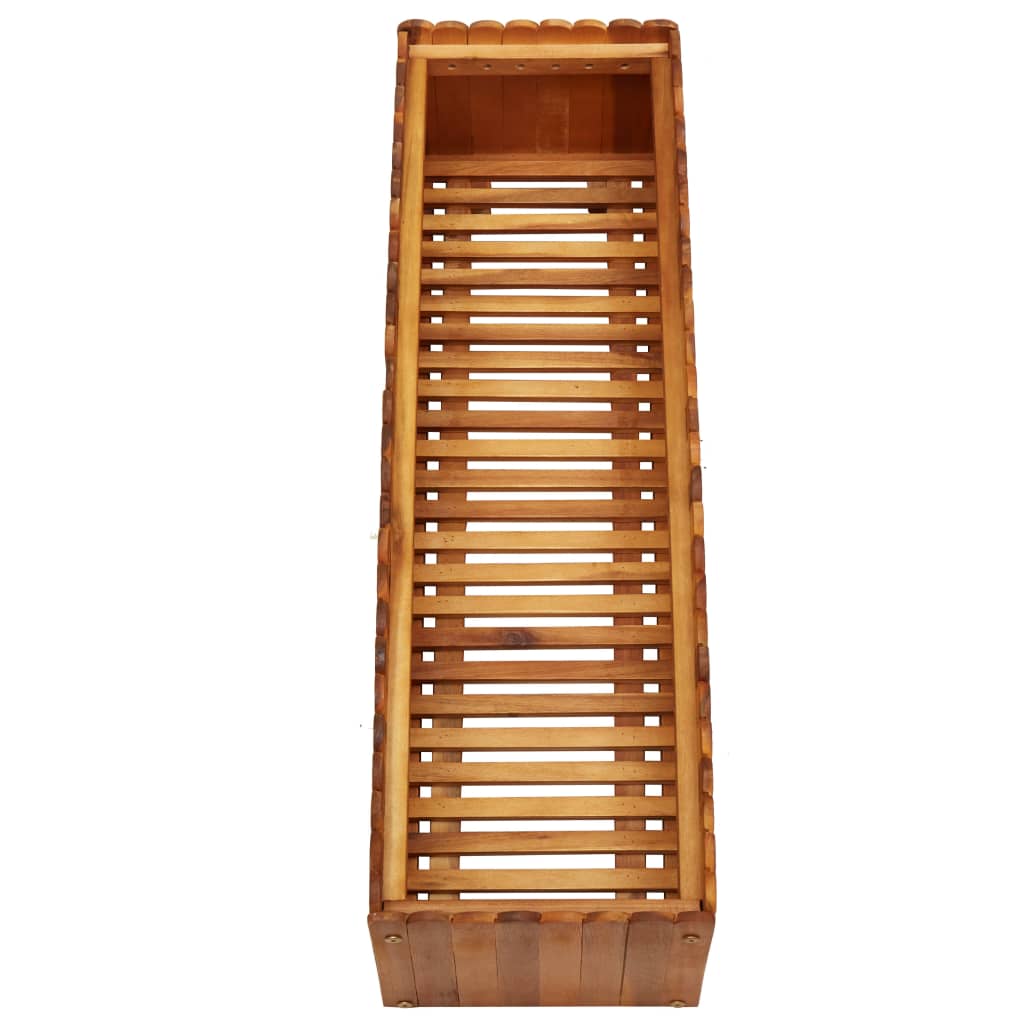 Vrtna posuda za sadnju od masivnog bagremovog drva 100x30x25 cm