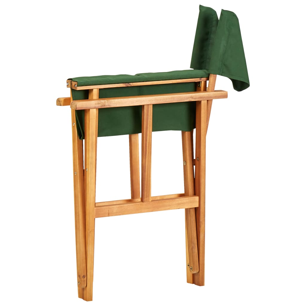 Redateljska stolica od masivnog bagremovog drva zelena