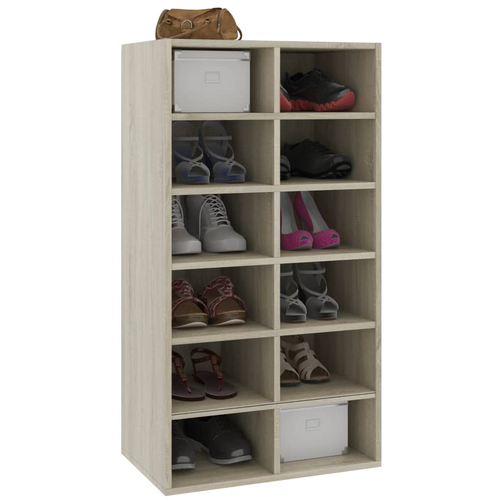 Stalak za cipele boja hrasta 54x34x100,5 cm konstruirano drvo