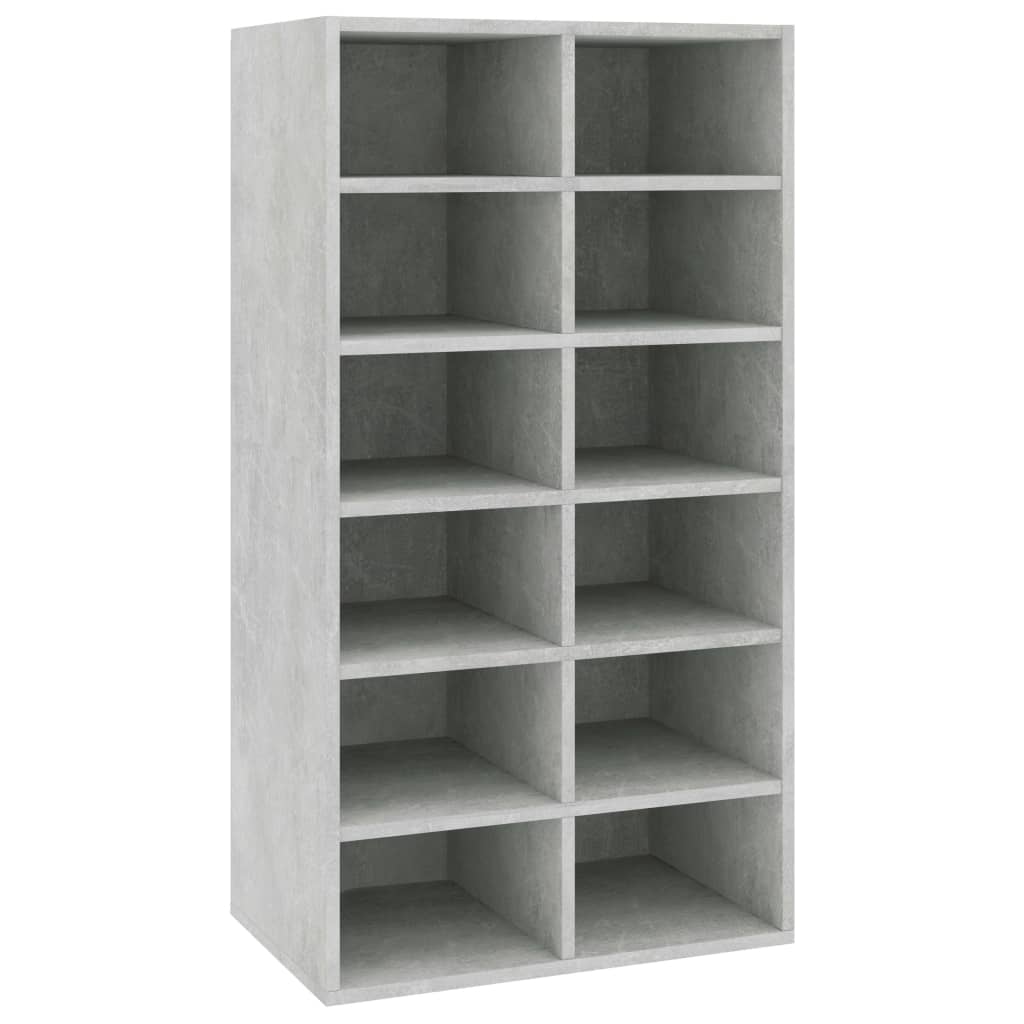 Stalak za cipele boja betona 54x34x100,5 cm konstruirano drvo