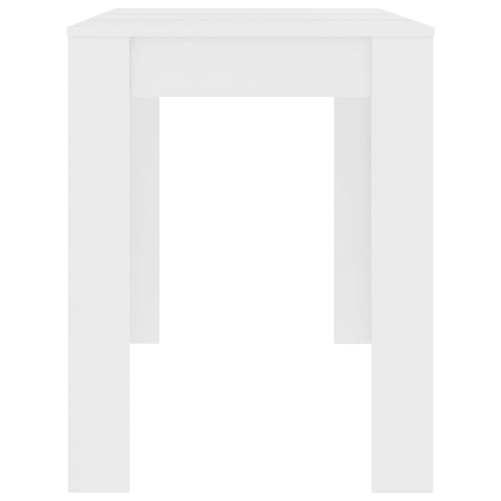 Blagovaonski stol bijeli 120 x 60 x 76 cm konstruirano drvo