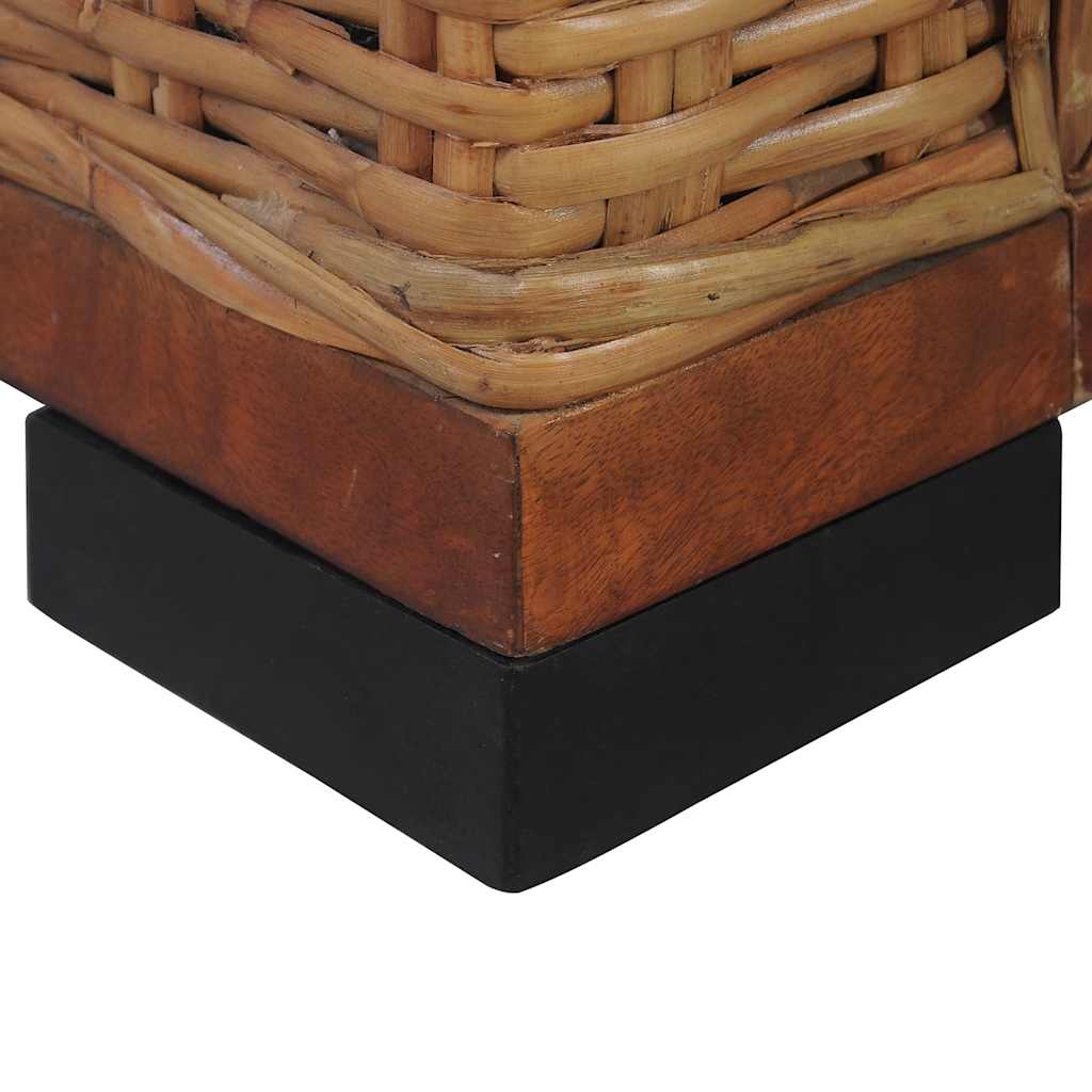 2-dijelni set sofa od prirodnog ratana s jastucima smeđi