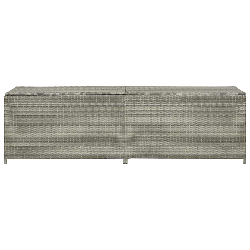 Vrtna kutija za pohranu od poliratana 200 x 50 x 60 cm siva