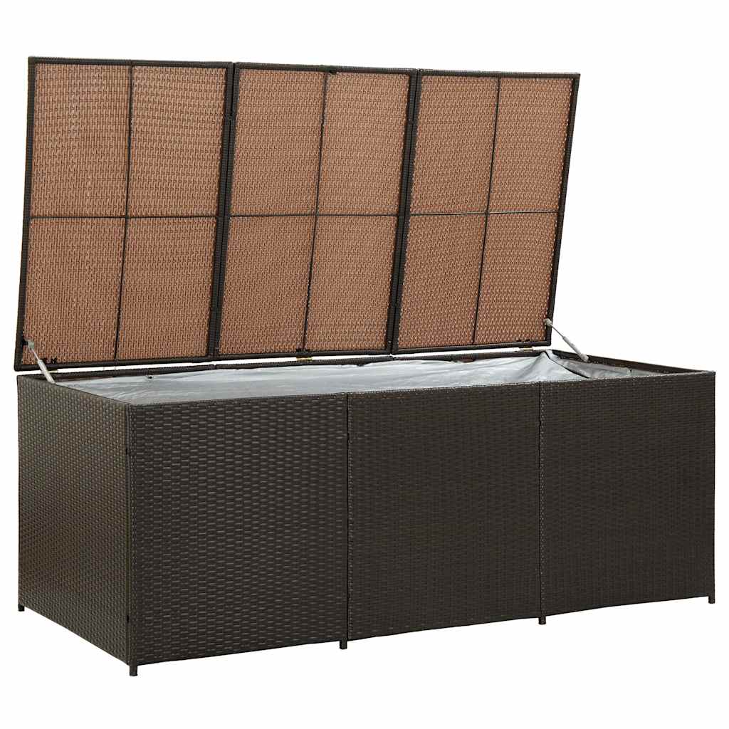 Vrtna kutija za pohranu od poliratana 180 x 90 x 70 cm smeđa