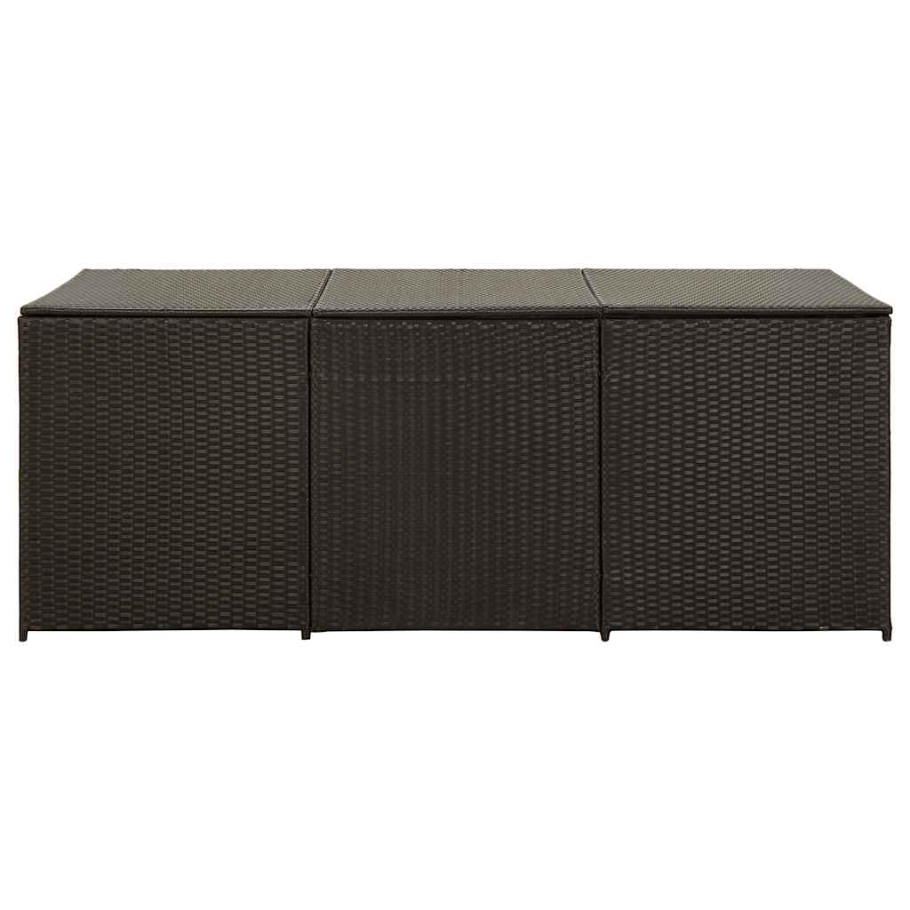 Vrtna kutija za pohranu od poliratana 180 x 90 x 70 cm smeđa