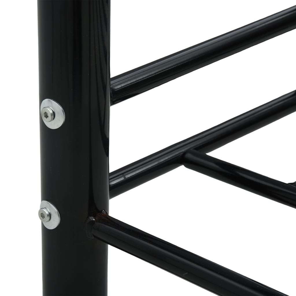 Okvir za dnevni ležaj crni metalni 90 x 200 cm
