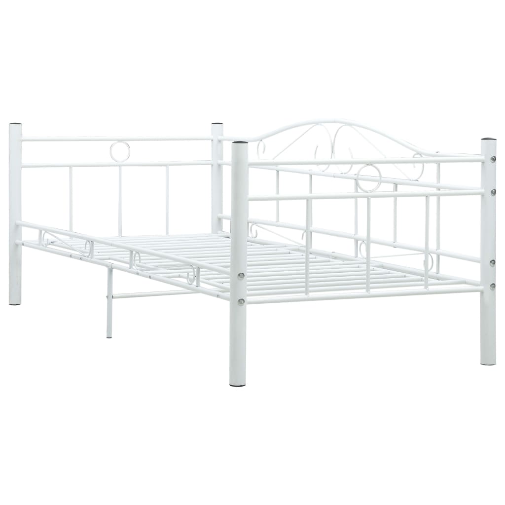 Okvir za dnevni ležaj bijeli metalni 90 x 200 cm