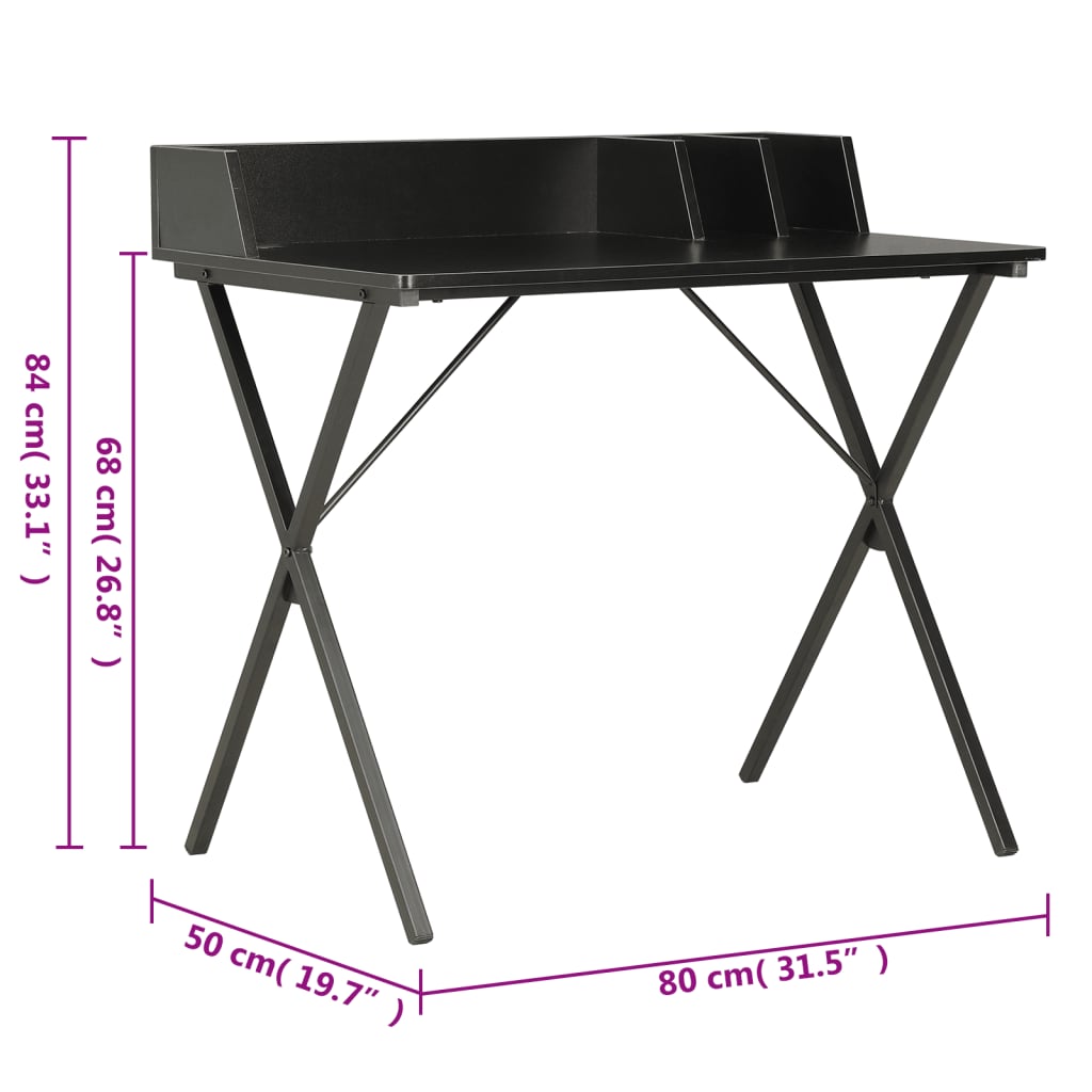 Radni stol crni 80 x 50 x 84 cm