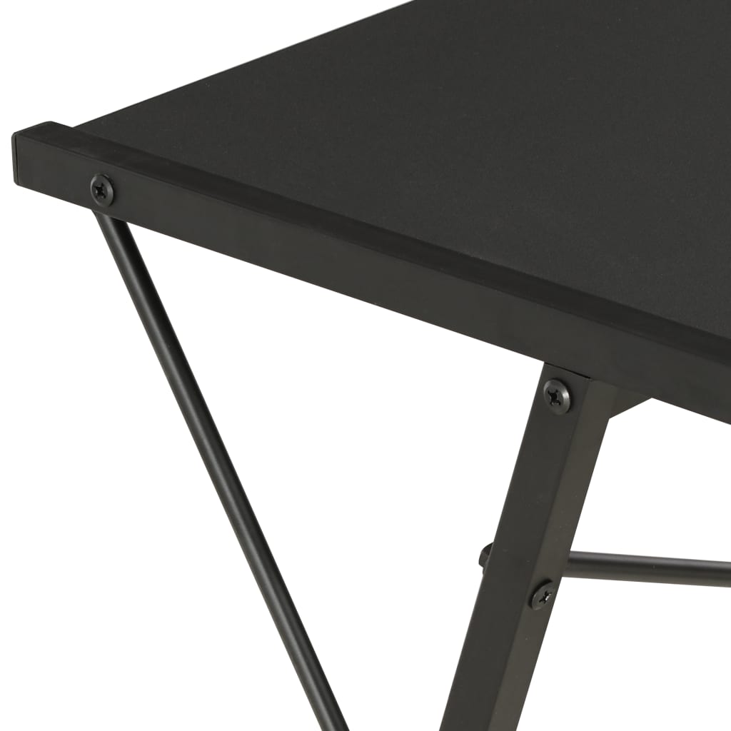 Radni stol s policom crni 116 x 50 x 93 cm