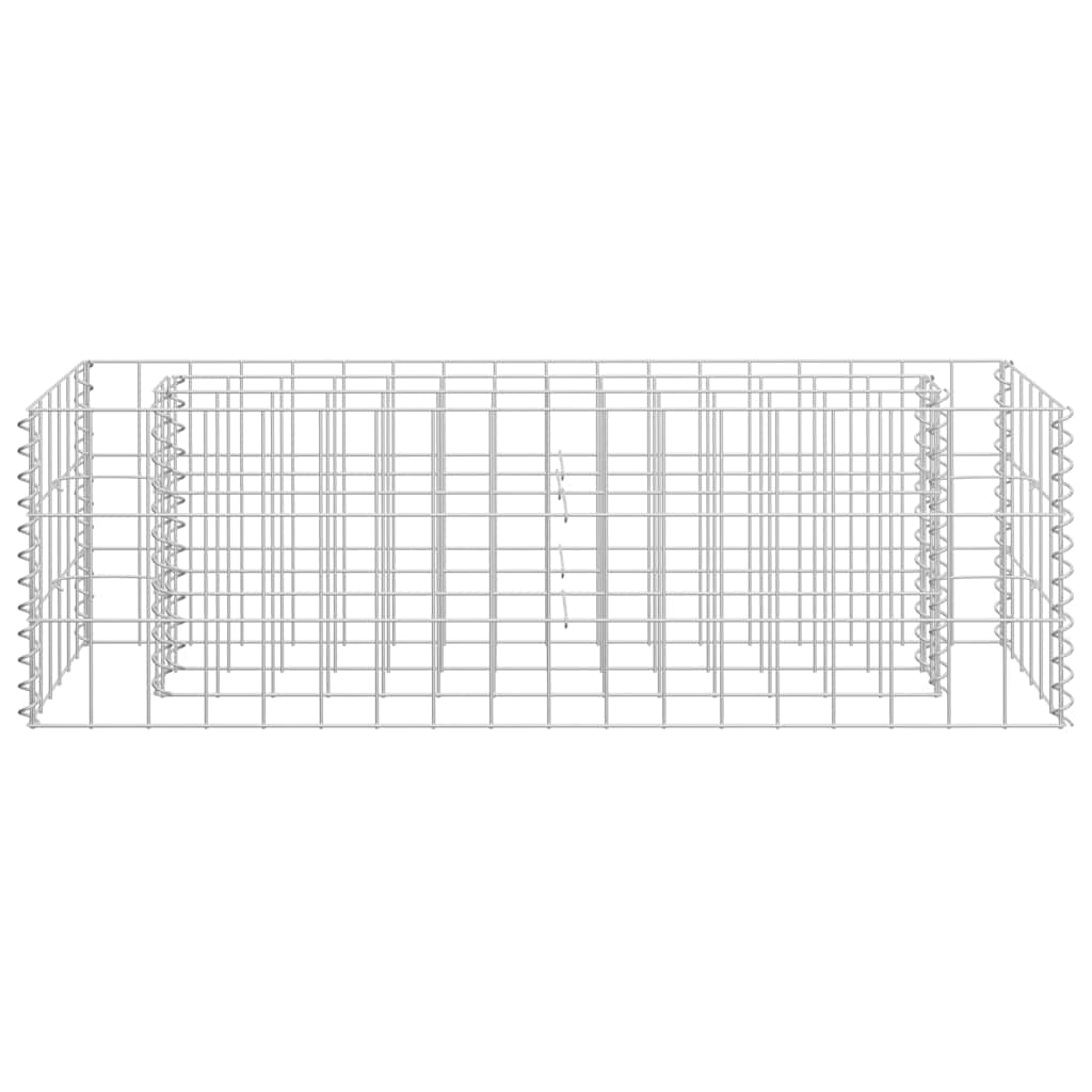 Gabionska sadilica od pocinčanog čelika 90 x 30 x 30 cm