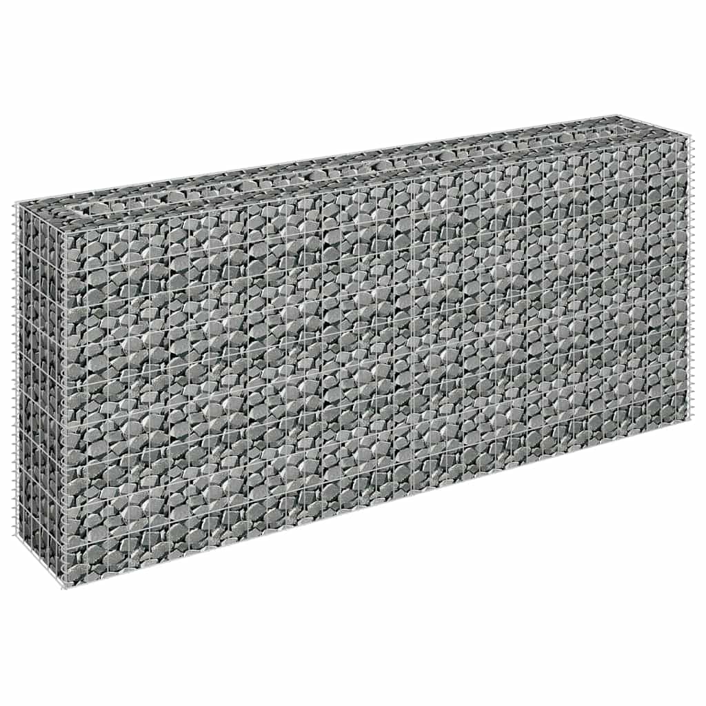 Gabionska sadilica od pocinčanog čelika 180 x 30 x 90 cm