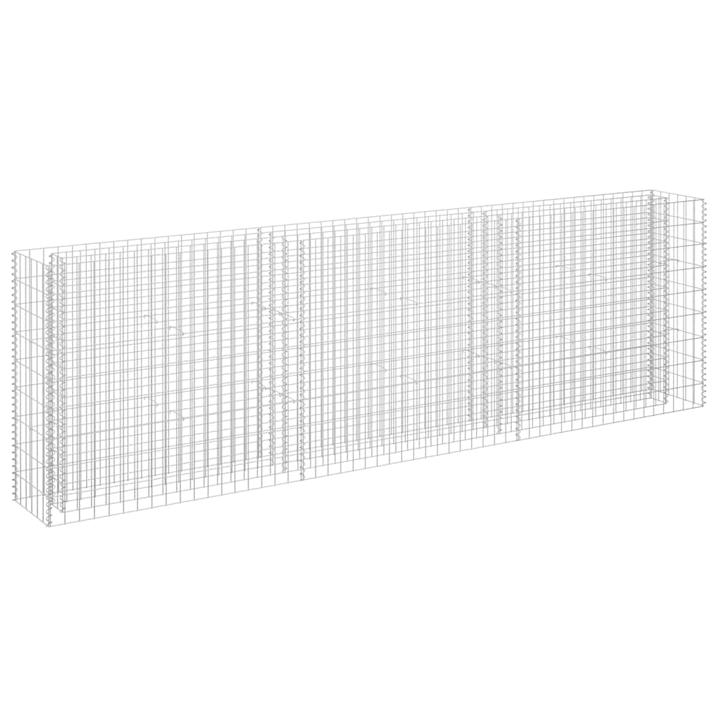Gabionska sadilica od pocinčanog čelika 270 x 30 x 90 cm