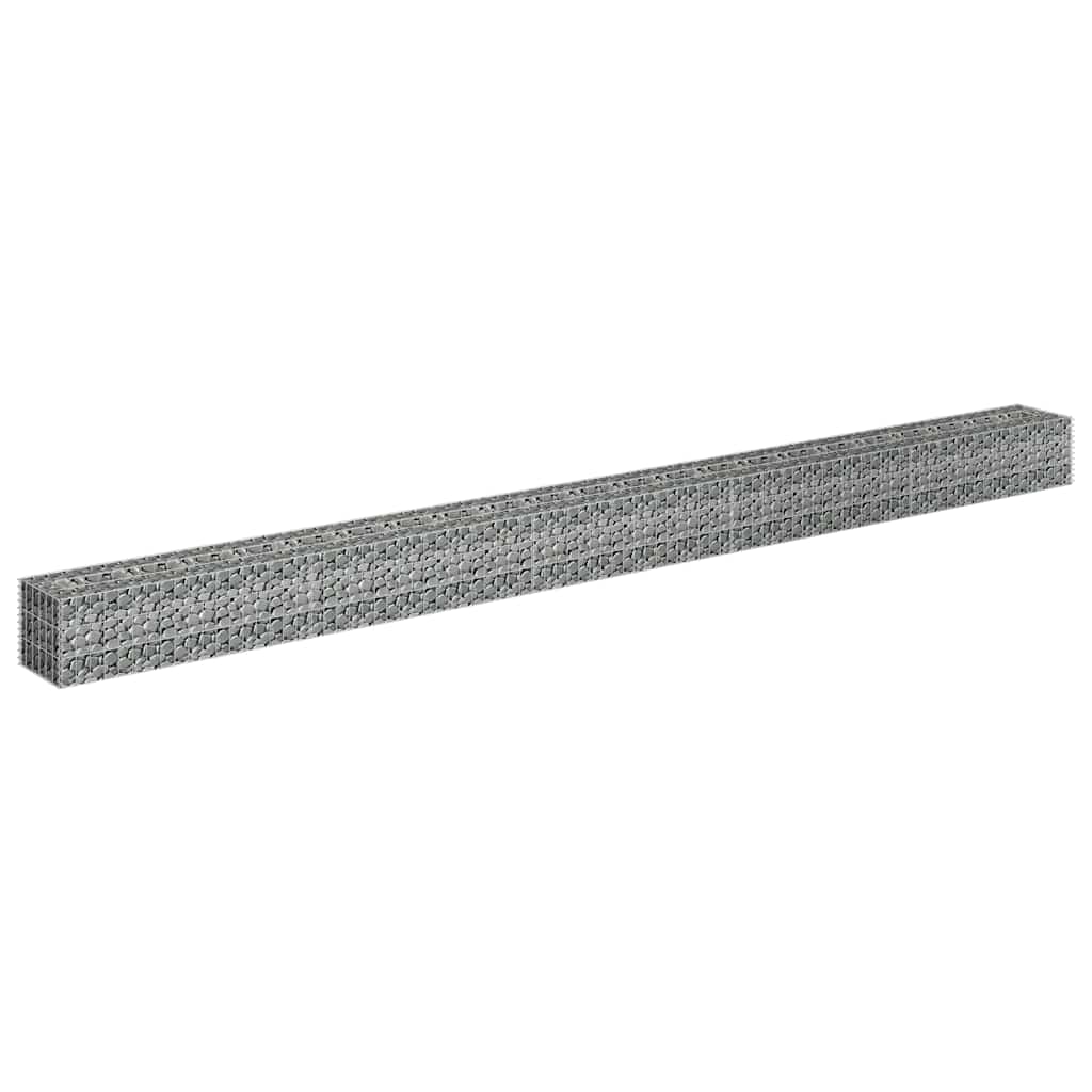 Gabionska sadilica od pocinčanog čelika 450 x 30 x 30 cm