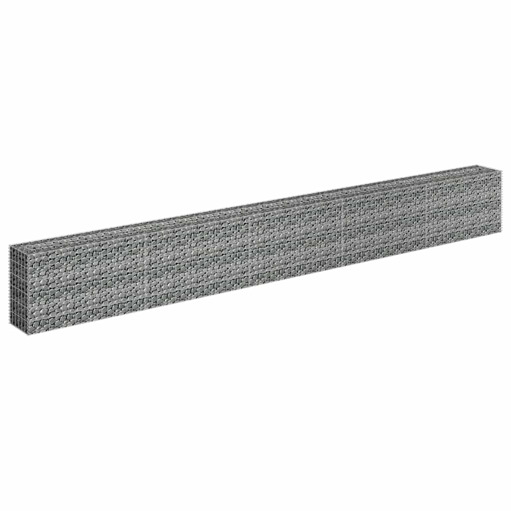 Gabionska sadilica od pocinčanog čelika 450 x 30 x 60 cm