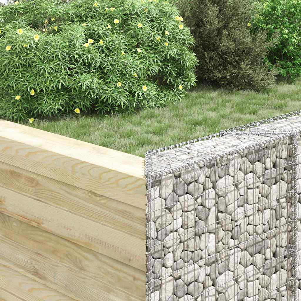 Trapezna gabionska gredica od pocinčanog čelika 80x20x100 cm