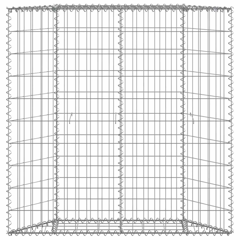 Trapezna gabionska gredica od pocinčanog čelika 100x20x100 cm