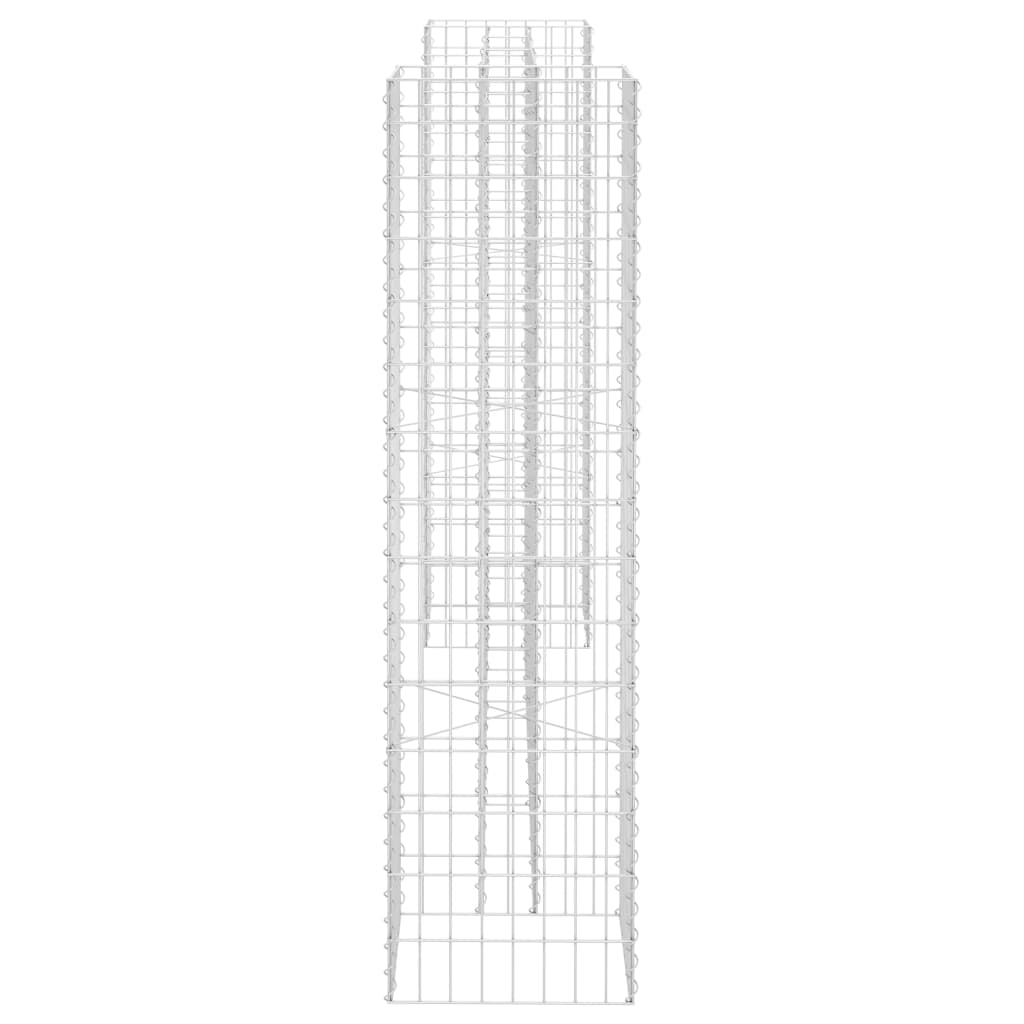 Gabionska sadilica u H-obliku od čelične žice 260 x 40 x 150 cm