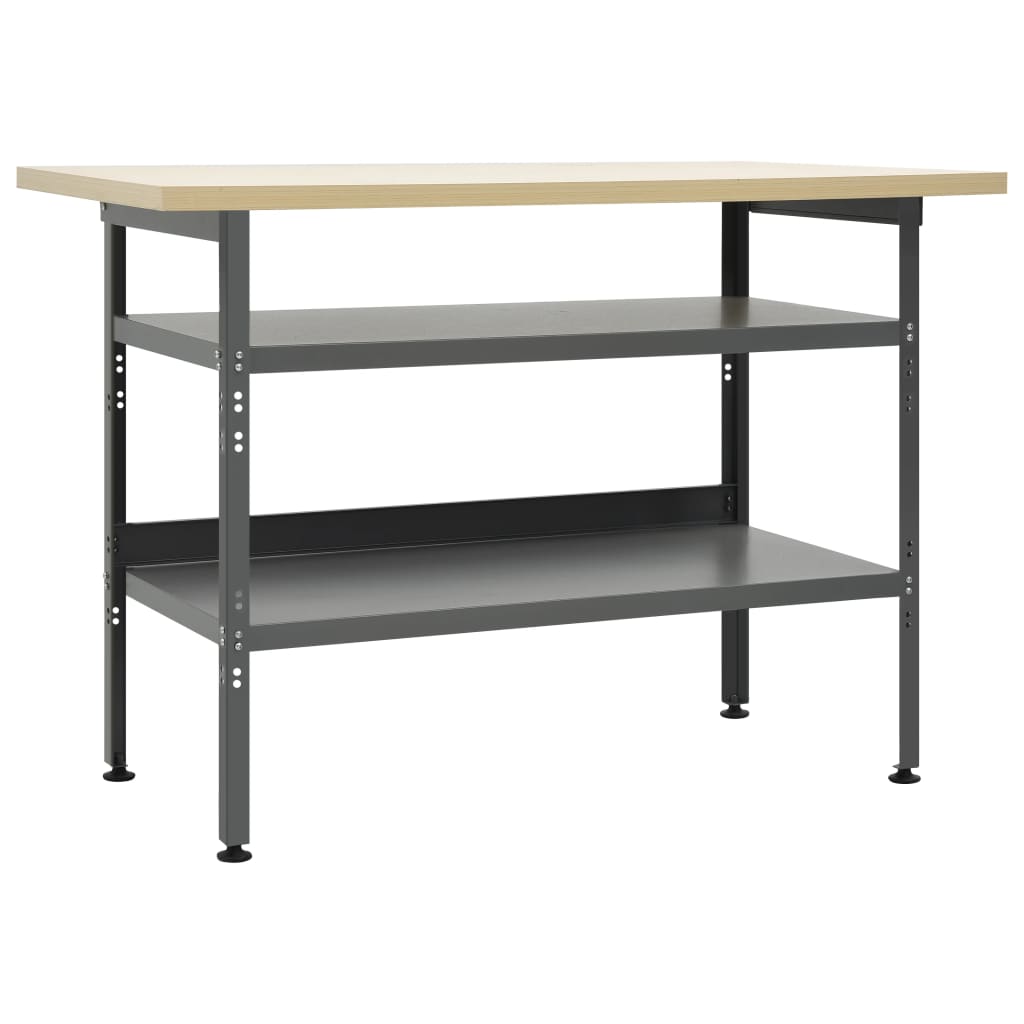 Radni stol sivi 120 x 60 x 85 cm čelični