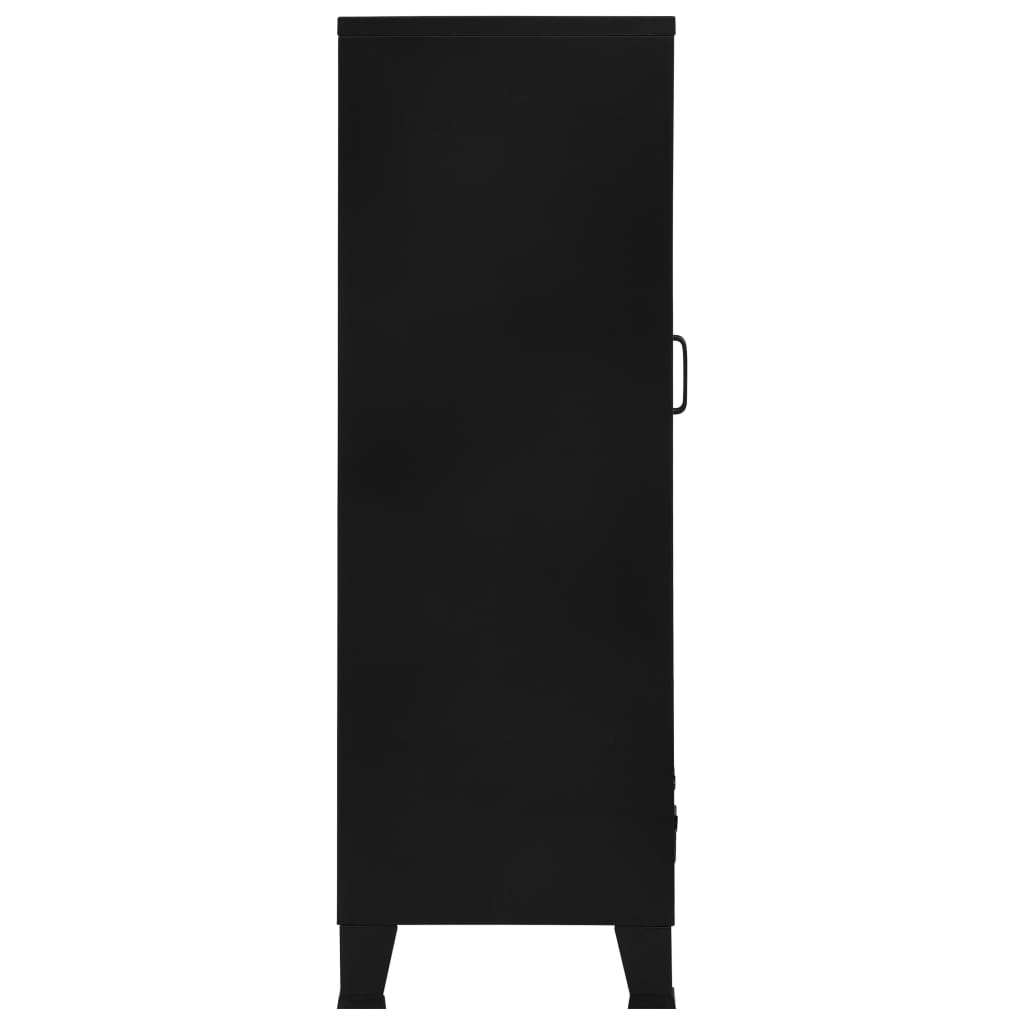 Uredski ormarić s mrežastim vratima crni 75x40x120 cm čelični