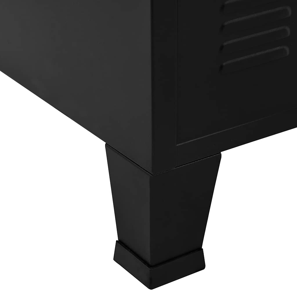 Industrijski sanduk za pohranu crni 75 x 40 x 120 cm čelični