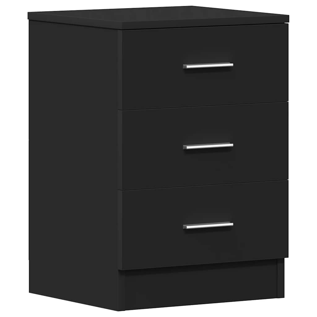 Noćni ormarići 2 kom crni 38 x 35 x 56 cm od konstruiranog drva