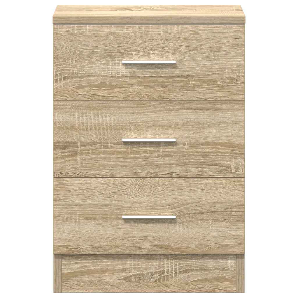 Noćni ormarići 2 kom boja hrasta 38x35x56 cm konstruirano drvo