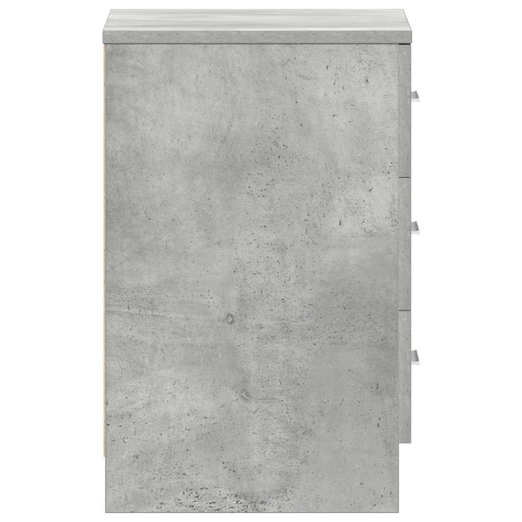 Noćni ormarići 2 kom boja betona 38x35x56 cm konstruirano drvo