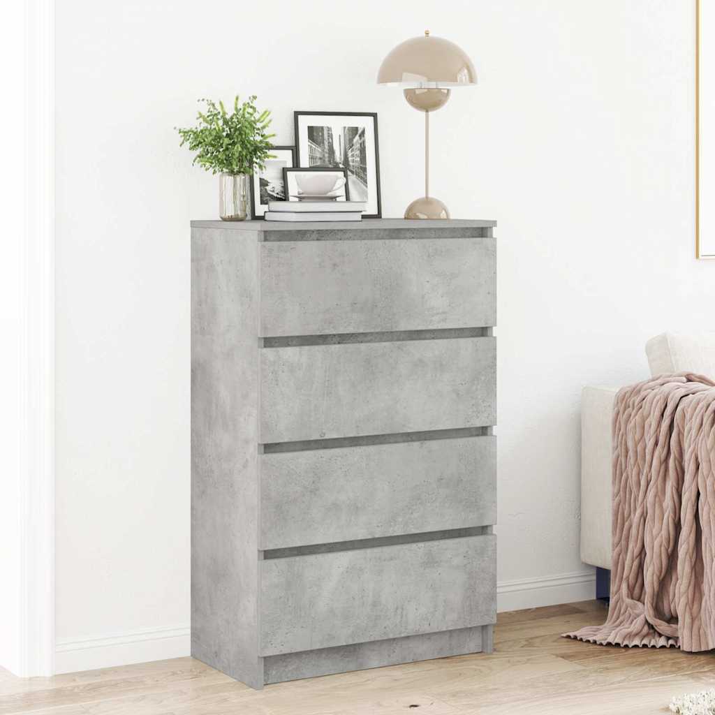 Komoda siva boja betona 60 x 35 x 98,5 cm od konstruiranog drva