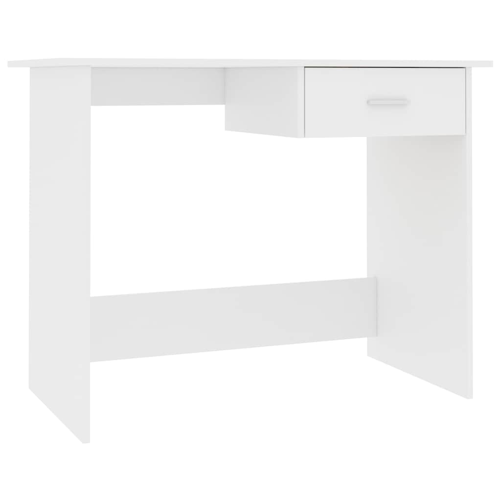 Radni stol bijeli 100 x 50 x 76 cm od konstruiranog drva