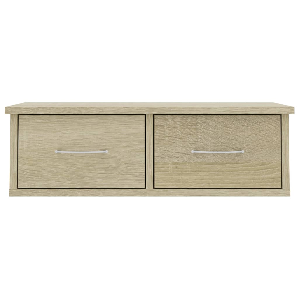 Zidna polica s ladicama boja hrasta 60 x 26 x 18,5 cm drvena
